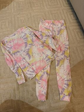 Tie-Dye Pink & Purple Kids Leggings